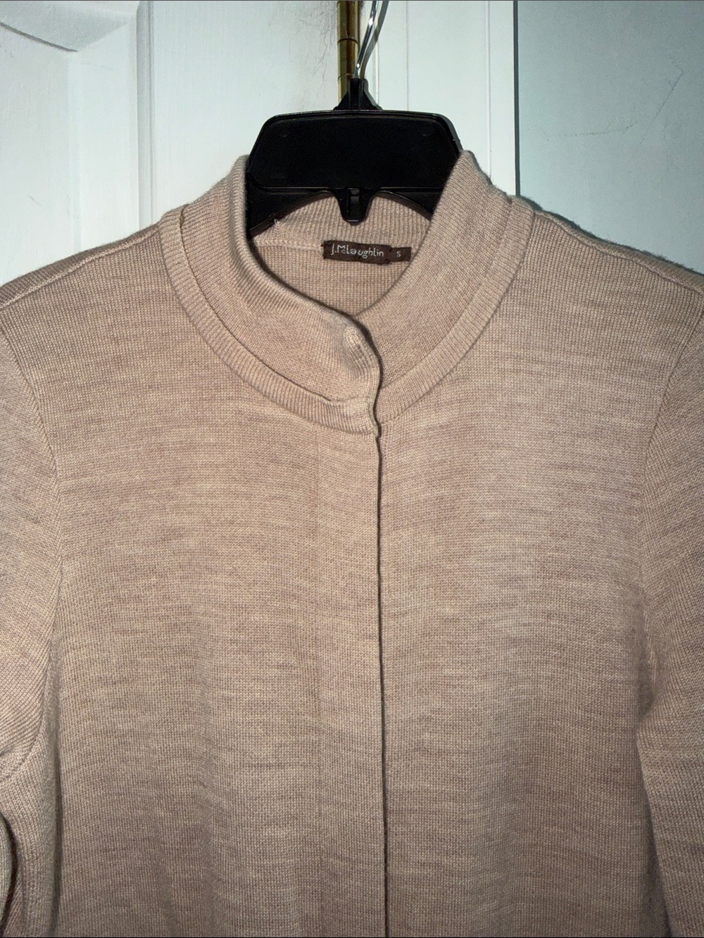 J. McLaughlin Neutral Beige Long Knit Cardigan size Small - Picture 3 of 7